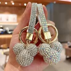 [Nova Chegada] Porta-Chaves Mickey Car Keychain Bag Pendant Diamond Gift
