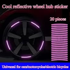 20 Pçs Tiras Reflexivas Coloridas Carro Motocicleta Roda Hub Adesivos Estilo Do Decalque Adesivo Auto Moto Decoração Dec