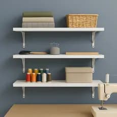 3 Prateleira 60x30 Mdf Suporte Invisivel