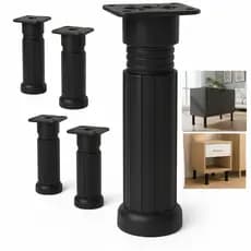 5 Pés Preto Regulável Móveis Armário Gabinete Pia 17 A 24cm