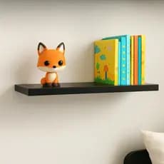 Prateleira De Mdf Preta Fosca 100x20 Flutuante Kit Com