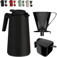 Kit Garrafa Térmica 1L VerCelli + Suporte Porta Filtro de Café 102/103 + Açucareiro 350 ML Unitermi