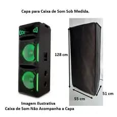 Capa Para Caixa De Som Sob Medida 127x54x51 cm Bonita Resistente e Antipoeira