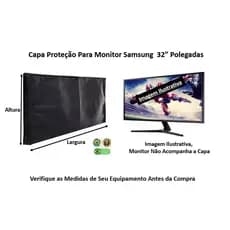 Capa Proteção Para TV Monitor de Computador de 32" Samsung HD em TNT Grosso Antipoeira Resistente