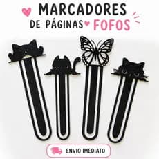 Kit 1 A 12 Marcadores de Páginas Fofos, Livros, Revistas, Caderno Lançamento Premium