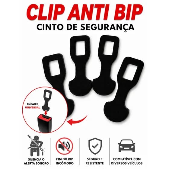 Kit Adaptadores Fivela Cinto de Segurança Universal Anti Bip Carro Acessório Silenciador de Trava Cinto