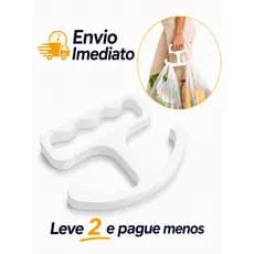 Kit Carregador Sacola Suporte Compras Gancho Ergonômico Mercado