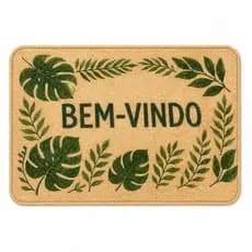 Tapete Bem Vindo Emborrachado Estampado 40x60