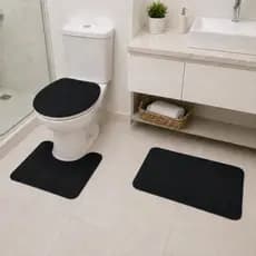 Tapete Banheiro Kit 3 Peças Antiderrapantes