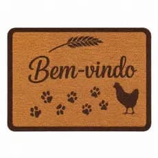 Tapete Bem Vindo Porta de Entrada 40x60cm Estampado
