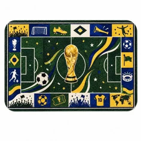 Tapete Entrada Brasil Copa do Mundo Antiderrapante