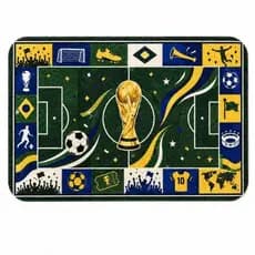Tapete Entrada Brasil Copa do Mundo Antiderrapante