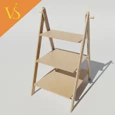 Suporte Doces Escadinha MDF 3 Degraus para Mesa de Festa e Casamento