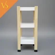 Móvel 3 Prateleiras Organizadora Multiuso MDF E Pinus Resistente Branco
