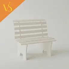Banco Banquinho Decorativo Para Decoração De Festa Aniversário MDF Resistente Branco