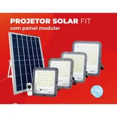 Projetor LED Solar 150w C/ Painel Solar Kian