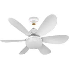 Ventilador de Teto 80W com Lâmpada Encaixe E27 Led  Silencioso e Inteligente com Controle Remoto
