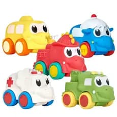 Carrinhos Infantil Vinil Macio Dino Baby Soft Cars Mordedor Com Rodinhas Livres - Puff Toys