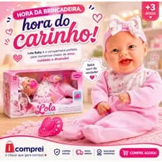 Boneca Lola Baby Com Chupeta Rosa Menina Brinquedo Infantil Bebê