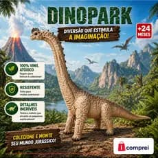 Dinossauro Brinquedo Brachiossauro Infantil Dino Park Vinil Macio Realista jurassic articulado