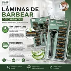 Gillette Barbeador com lâminas descartáveis com 9 com 21 cartuchos