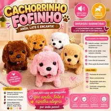 🐶✨ Cachorrinho de Pelúcia Interativo – Anda e Late de Verdade! ✨🐶