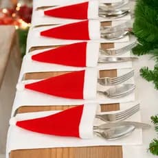 Kit Porta Talher Natal – Decoração Temática para Ceia e Festas de Fim de Ano