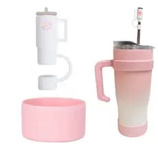 Base de Silicone e Protetor Canudo para garrafa termica Fofa