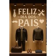 Adesivo Vitrine Decorativo Dia Dos Pais Loja 100cm X 50cm