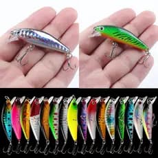 1 Pcs Sinking Minnow 5.5 Centímetros 6.5g Iscas De Pesca Swimbait Wobbler Isca Artificial Duro Para Baixo