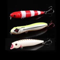 Kit 3 Isca Artificial Popper Top Água Mista