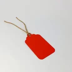 Tag Papel Color Plus Vermelho 7x4cm 180g Para Lembrancinhas, Embalagens e Presentes