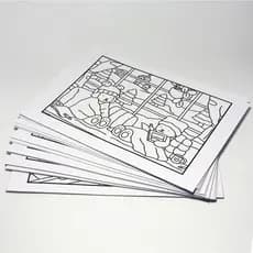 Miolo Livro de colorir BG com Papel 180g Tamanho A5 (SEM CAPA E SEM ENCADERNAÇÃO) SOMENTE FOLHAS