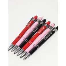 Kit com 100 Canetas Touch Metal Personalizadas A Laser Sua Marca Assinatura Nome