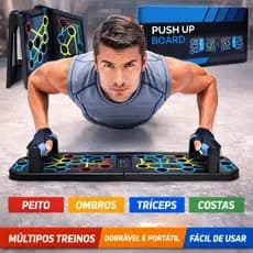 Prancha para Flexão Multifuncional Profissional – Treino Completo Peito, Braços e Ombros