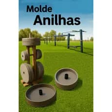 Molde para anilha de concreto Kit 10/5kg academia cimento crossfit musculação