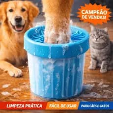Limpa Patas Pet para Cães e Gatos – Copo Higienizador Portátil, Remove Sujeira e Lama