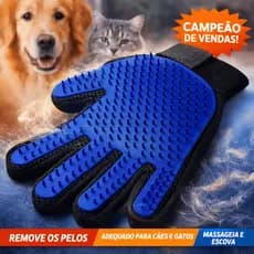 Luva Pet Tira Pelos de Cães e Gatos Remove Pelos Soltos e Massageia conforto higiene
