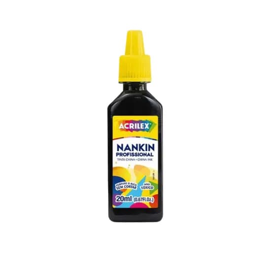 Tinta Nanquim Preta 01 Unidade 20 ml