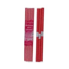 Plástico Para Encapar vermelho - Bolinhas 45cmx2m C/5