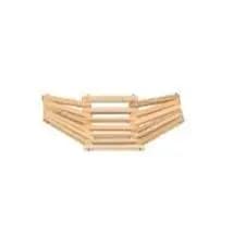 Fruteira de Mesa Dobrável Madeira Rústica Ripado Madlar Cor Cru 37cm