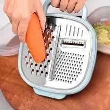 Cortador de Legumes Ralador Inox 3 em 1 Com Pote 23 Cm AD