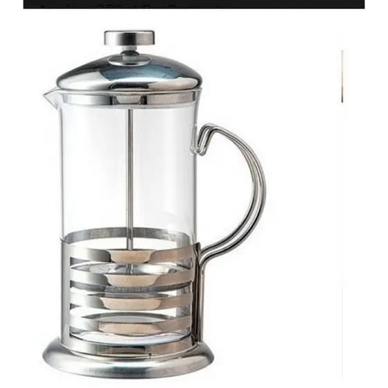 Cafeteira Prensa Francesa Cremeira Em Vidro E Aço Inox 350ml Cor Prateado