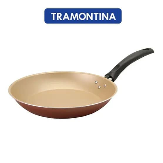 Frigideira 24 Cm Antiaderente Tramontina Frituras 1,4 Litros Vermelho Turim Frigideira
