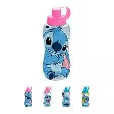 Garrafa Squeeze Disney Stitch Com Tubo De Gelo 550ml Aloha Cor
