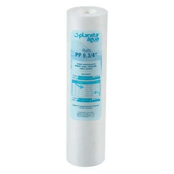 Refil Filtro 9,3/4" para Purificador de Água Planeta Água Compatível