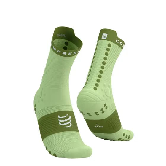 Meia de Compressão para trilha Trail V4 Verde - Corrida, Maratona, Trail, Transpiravel
