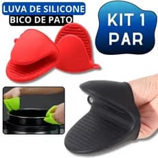 Kit 1 Par Luvas Térmicas De Cozinha De Silicone Luva Térmica Forno Fogão Quente Alta Temperatura