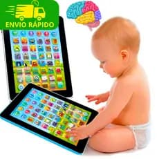 Tablet Interativo Infantil Para Crianças e Bebês Com Som e Músicas Educativo Desenvolvimento Português Inglês