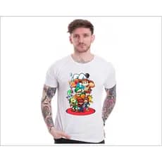 Camisa Personalizada GEEK Personagens  NOSTALGICO Ótimo Acabamento E Durabilidade Anti-pilling 100% Poliéster PROMOÇÃO